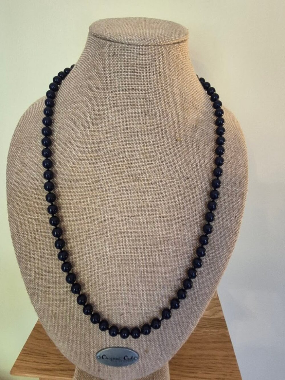 Vintage Navy Blue Beaded Necklace